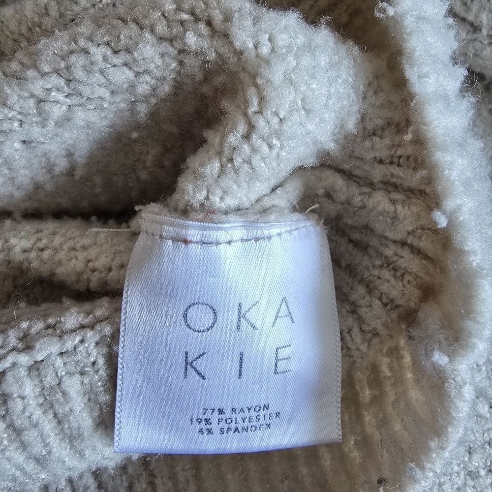 Okakie Textured Knit Relaxed Fit Sweater Size Small - Picture 12 of 13